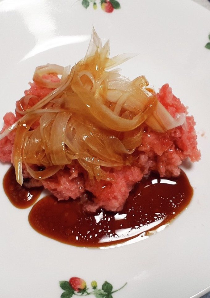 まぐろたたきの酢玉ねぎのせ-レシピのメイン写真