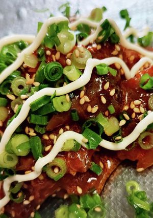 カツオなんちゃってコリアン風カルパッチョ-レシピのメイン写真