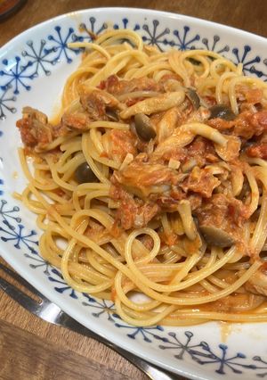 ツナとトマトのクリームパスタ-レシピのメイン写真