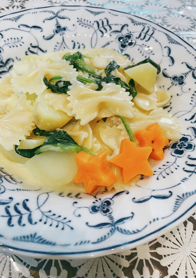 リボンのチキンクリームパスタ-レシピのメイン写真