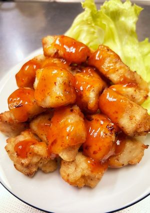鶏胸肉のスイチリ風ソースがけ。おつまみに-レシピのメイン写真