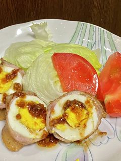 ゆで卵の豚バラ巻き-レシピのメイン写真