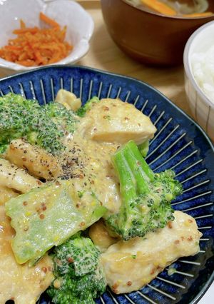 鶏むねとブロッコリーのマスタードマヨ-レシピのメイン写真