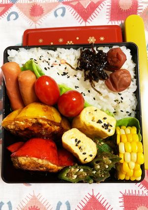 7/15よっちゃんパプリカ肉詰め-レシピのメイン写真