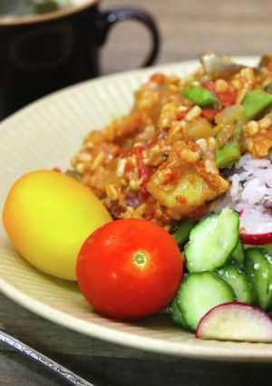夏野菜と豆のスパイスカレー-レシピのメイン写真