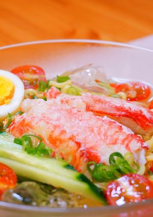 毛ガニの冷やしラーメン-レシピのメイン写真