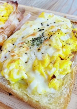 クロックムッシュ風オープンホットサンド-レシピのメイン写真