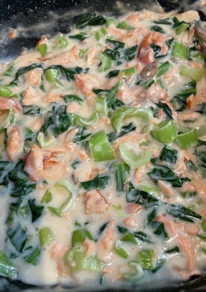 幼児食★鮭とほうれん草のクリームパスタ-レシピのメイン写真