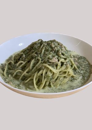 ツナと青のりのクリームパスタ-レシピのメイン写真