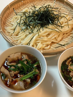 暑い日の昼飯は豚ニラつけうどん-レシピのメイン写真