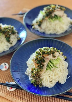 ニラだれそうめん-レシピのメイン写真