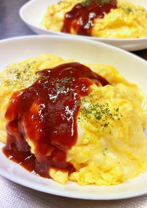 卵ふわとろチーズとろ〜んオムライス。-レシピのメイン写真