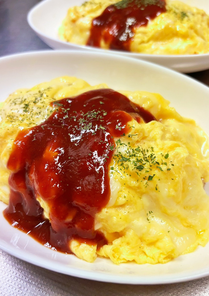 卵ふわとろチーズとろ〜んオムライス。-レシピのメイン写真
