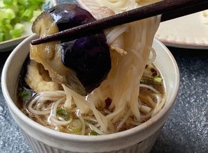 【勝ち確】豚バラとなすのつけだしそうめん-レシピのメイン写真