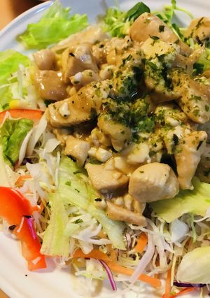 市販サラダ●鶏肉と豆腐のソテーソース-レシピのメイン写真