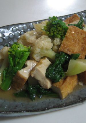 菜の花とカリフラワーのオイスターソース煮-レシピのメイン写真