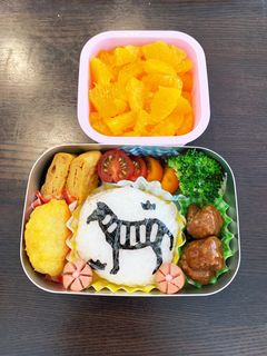 しまうま弁当☆幼稚園用☆年少 3歳-レシピのメイン写真