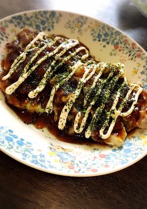 長芋で♡とろとろお好み焼き♡-レシピのメイン写真