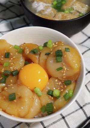 ホタテの漬け丼-レシピのメイン写真