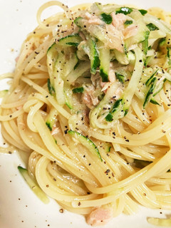 混ぜるだけ!ツナときゅうりの冷製パスタ-レシピのメイン写真
