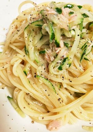 混ぜるだけ！ツナときゅうりの冷製パスタ-レシピのメイン写真