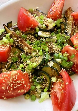 ズッキーニとなすとトマトのぽん酢しょうゆ-レシピのメイン写真
