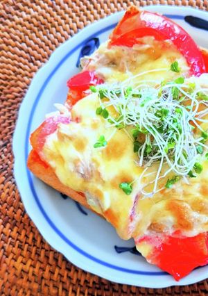 ツナトマトトースト-レシピのメイン写真