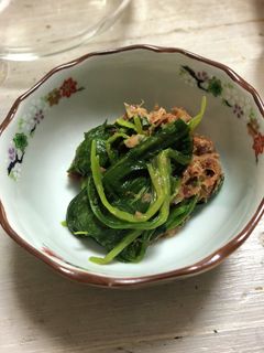 レンジで ほうれん草の辛子和え-レシピのメイン写真