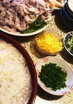 冷しゃぶソーメンで夏バテ対策-レシピのメイン写真