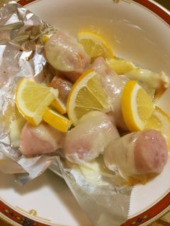 おつまみ!ソーセージとレモンのチーズ焼き-レシピのメイン写真