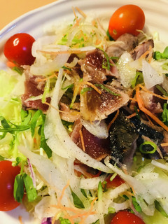 市販サラダ●かつおのたたきカルパッチョ風-レシピのメイン写真