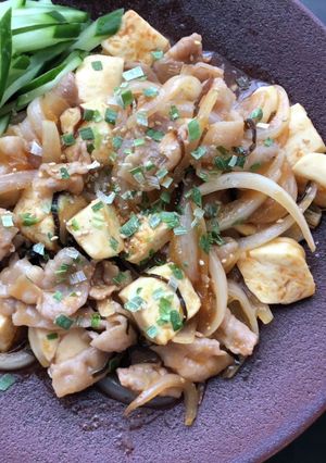 豆腐と豚バラの塩昆布生姜焼き-レシピのメイン写真