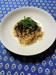 ヨウサマの減塩おやじの手抜き明太子パスタ-レシピのメイン写真
