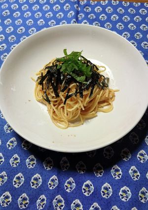 ヨウサマの減塩おやじの手抜き明太子パスタ-レシピのメイン写真