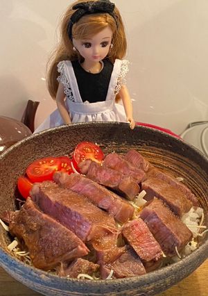 リカちゃん♡ステーキ丼*:☆.。-レシピのメイン写真