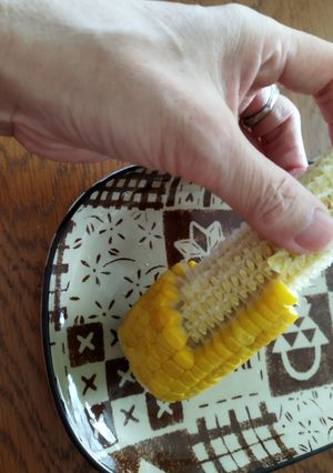 とうもろこし螺旋階段食べ-レシピのメイン写真