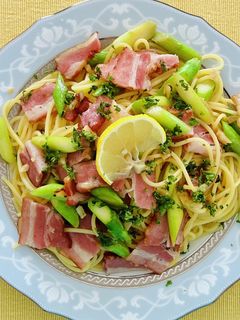 アスパラベーコンのレモン風味パスタ-レシピのメイン写真
