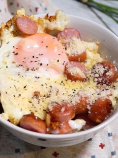カルボナーラ風ソーセージ丼-レシピのメイン写真