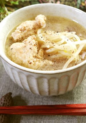 洗い物は鍋のみ！もやしと鶏団子のスープ-レシピのメイン写真