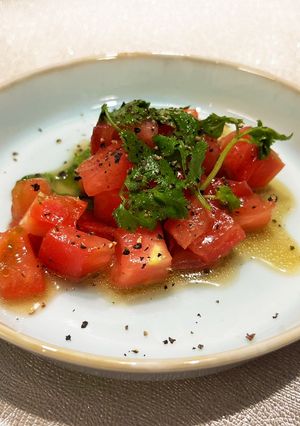 トマトとパクチーのサラダ-レシピのメイン写真