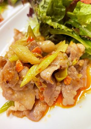 豚肉と長ネギの味噌生姜焼き。-レシピのメイン写真