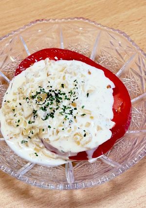 らっきょうマヨドレッシングのトマトサラダ-レシピのメイン写真