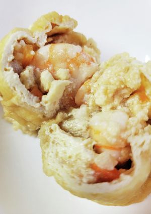 ヘルシー♪えびと豆腐のお揚げ煮～-レシピのメイン写真