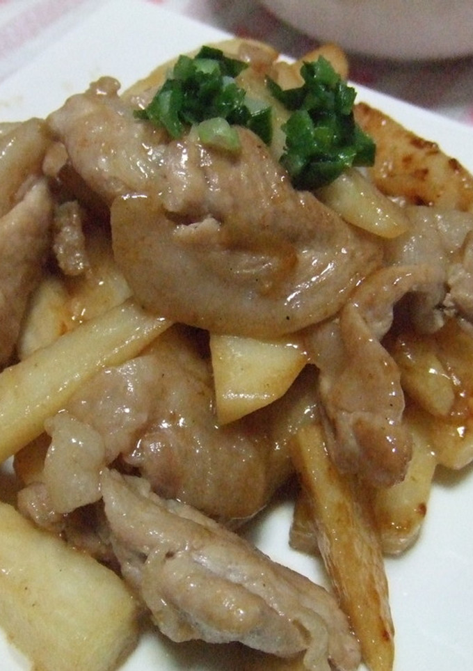 長芋と豚肉のたれ炒め.*゜-レシピのメイン写真