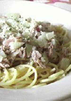 簡単なのにウマ~。ツナと玉葱のパスタ・マヨ風味:-レシピのメイン写真