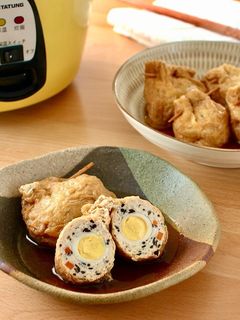 \大同電鍋レシピ/鶏の巾着煮-レシピのメイン写真