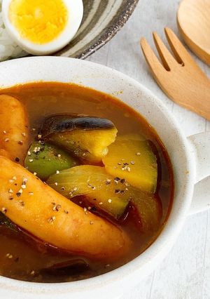 夏野菜たっぷりポキポキスープカレー-レシピのメイン写真