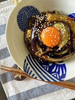 レンジで簡単!【とろとろ茄子ユッケ】-レシピのメイン写真