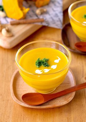 レンジで簡単！冷たいカボチャのスープ-レシピのメイン写真