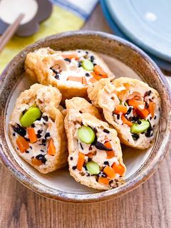 豆腐と五目の巾着煮-レシピのメイン写真